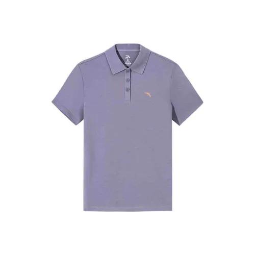 ANTA Comprehensive Training Collection Lifestyle Collection Поло Женское Мягкое Серый Фиолетовый