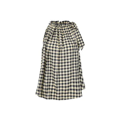 URBAN REVIVO Рубашка Женская Черная Клетка