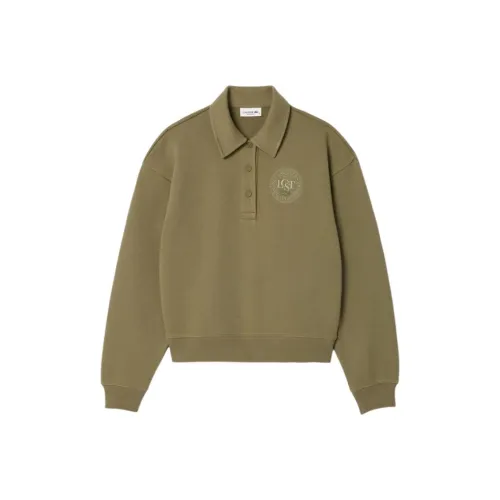 LACOSTE Поло Женское Хаки Зеленый