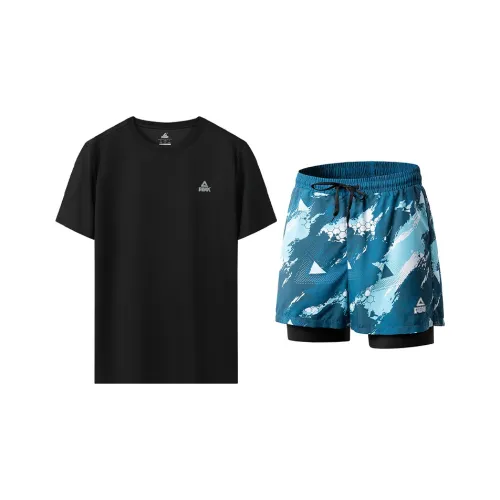 PEAK Fitness Set Unisex Black+Blue PEAK Фитнес Комплект Унисекс Черный+Синий