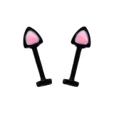 Кошка Shadow Leap Серьги-гвоздики 1 пара (Черный)