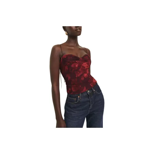 REFORMATION Pixie Топ Топ на бретелях Женский Темно-красный