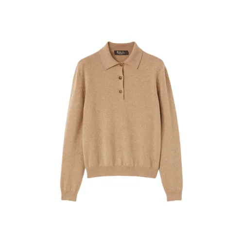 Loro Piana FW24 Поло Женское Коричневое