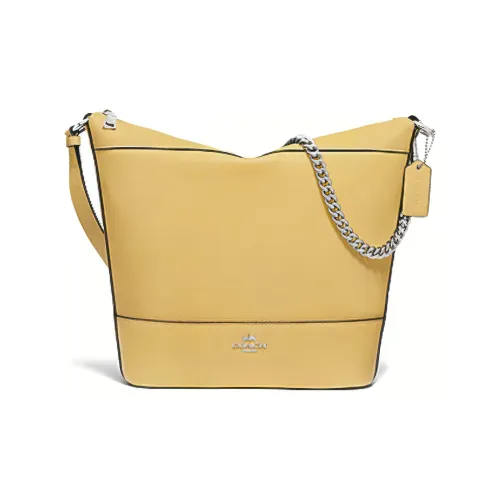 COACH Paxton Кожа Хобо Сумка через плечо Средняя Женская Светло-желтая
