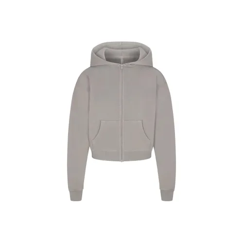 SKIMS FRENCH TERRY Классический ZIP UP HOODIE Толстовка Женская Дым Дымчато-Серый