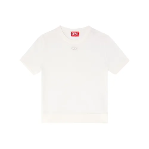 DIESEL OVAL D Series Белый Женский Трикотаж