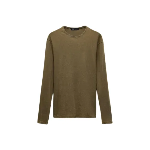 ZARA Т-рубашка с оборванным рукавом женская