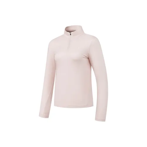 QIAODAN Бег Т-Рубашка Женская Прозрачно-Розовая