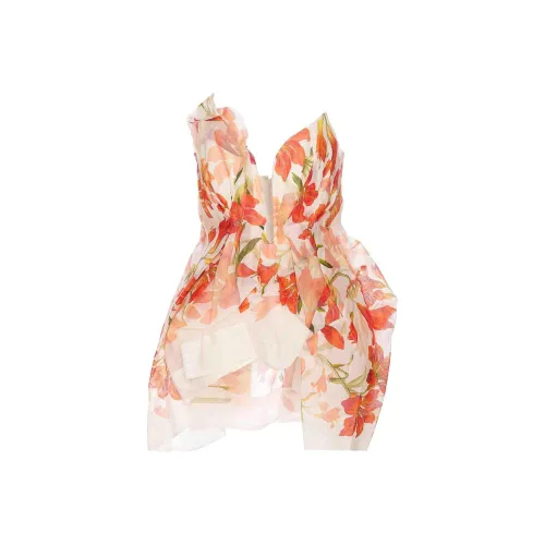 Zimmermann Топ на бретелях Женский Оранжевый