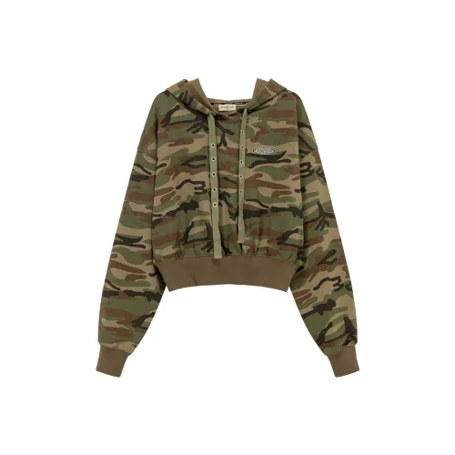 NO ONE ELSE Армейский зеленый Женские свитшоты