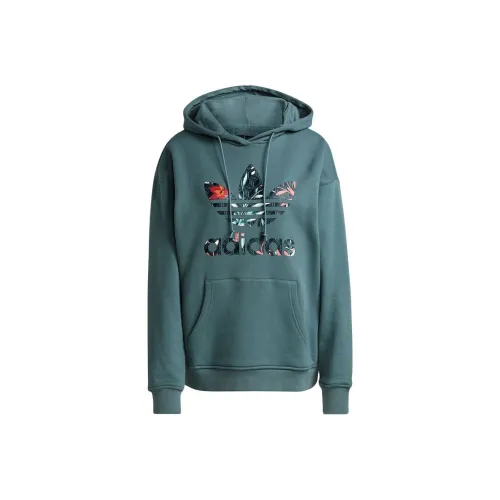 Adidas Originals Толстовка Женская Серая Зеленая