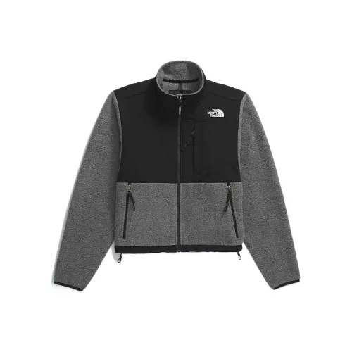 THE NORTH FACE DENALI Куртка Женская Средняя Серая Heather с Цветочным Дизайном