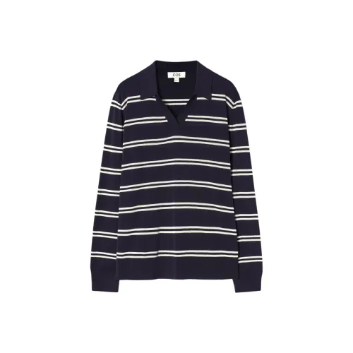 COS Поло Женское Темно-синий