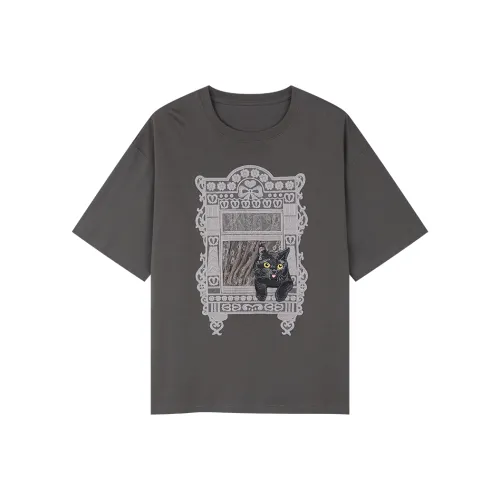 UOOYAA Стандартная T-рубашка Женская Серого цвета