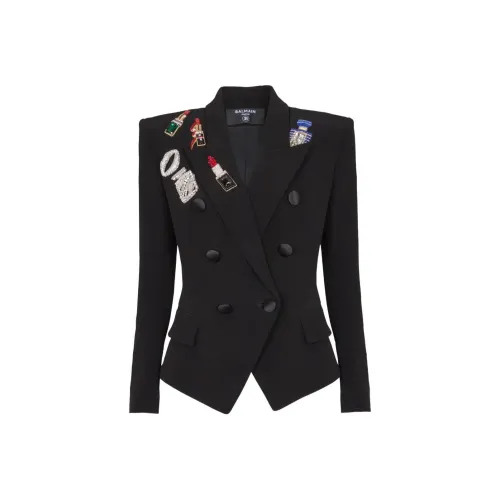 BALMAIN SS25 Куртки и Пальто Женские Черные