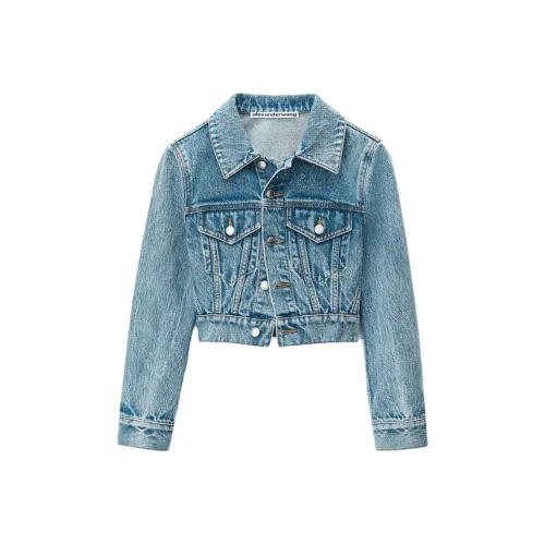 Alexander Wang SS24 Куртки и Пальто Женские Винтажный Светлый Индиго