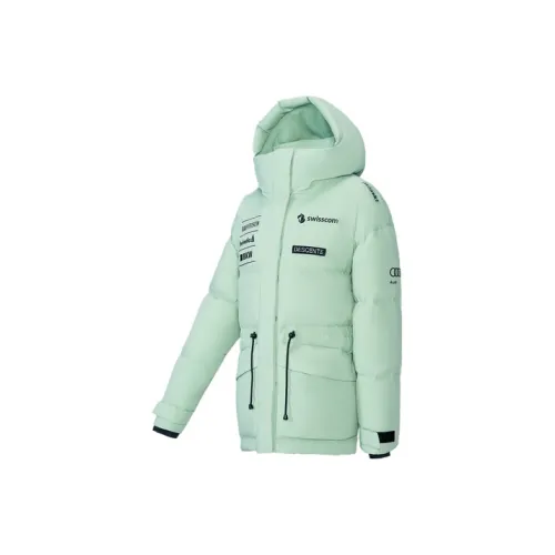 DESCENTE Ski Team Письмо С капюшоном Пуховик Женские