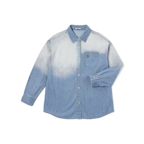 Lee Светло-синие Женские Рубашки