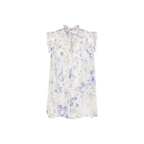 Zimmermann SS24 Рубашка Женская Небесно-Синий