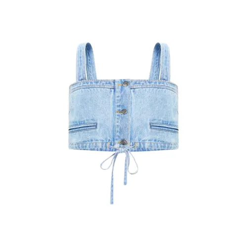 Lost In Echo Топ на бретелях Женский Промытый Светло-Синий