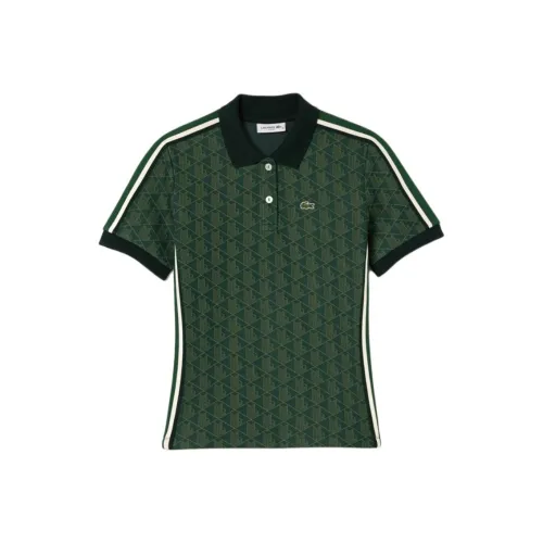 LACOSTE Поло Женское Зеленое Хаки Зеленое