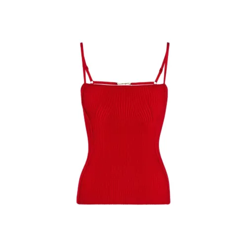Jacquemus FW24 Лингери Майка с бретелями Женская Темно-красный Темно-красный