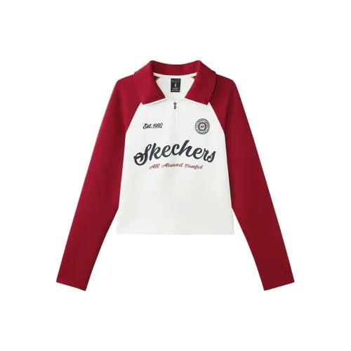 Skechers Реглан-рукав Т-рубашка Женская Зефирно-белая