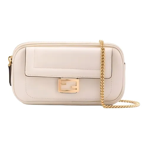 FENDI Baguette Кожа Сумка Baguette Сумка через плечо Сумка на плечо Мини Женская Белая