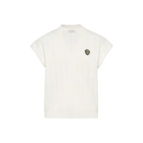 BRUNELLO CUCINELLI FW24 Кашемир Свитер Женский Белый