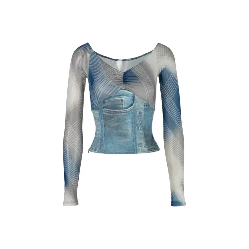 JYOSEI Синие Женские Футболки