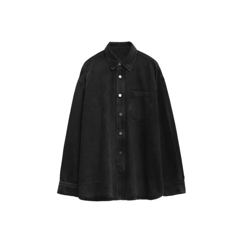 CHIC VEN Рубашка Женская Черная Серый