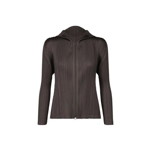 PLEATS PLEASE ISSEY MIYAKE FW24 Куртки и пальто Женские Черный Коричневый
