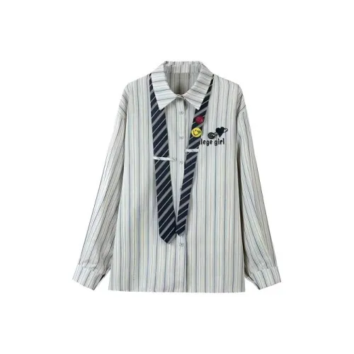 DOSOHEB Синий Женские Рубашки