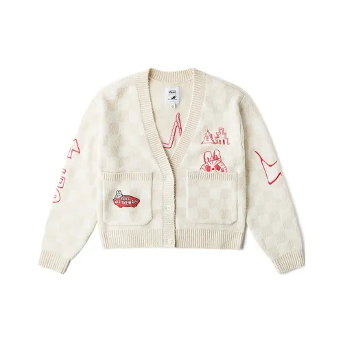 Vans x THE MONSTERS Трикотаж Женский Песочный Шахматный Узор