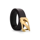 Золотая пряжка, коричневый ремешок