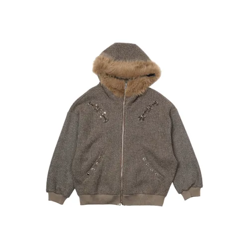 JIKOO Куртки и Пальто Женские Темно-Кофейный