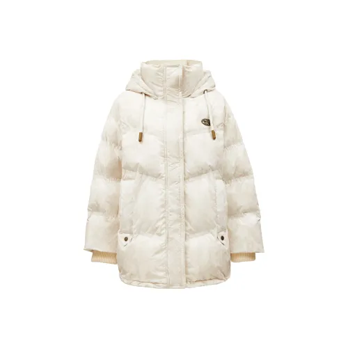 Only H2Z Oats Белоснежный Принт Женские Пуховые Куртки