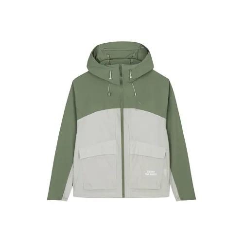 ANTA x National Geographic Куртки и Пальто Женские Рудно-зеленый Нефритово-серый