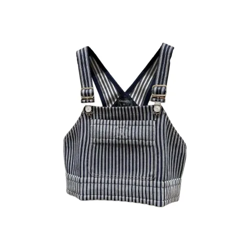 CHANEL 25P Spring Summer Preview Коллекция Топ на бретелях Женский Синий Белый