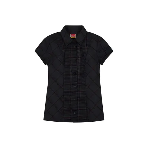 Safarispot 1 2 S CLEF CHECKED HALF LINE Рубашка Женская Серый Серый