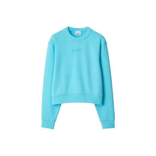 Burberry SS24 Свитшот Женский Ярко-Синий Нефритовый Цвет