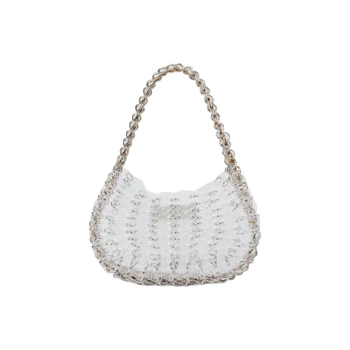 Paco Rabanne Металл Одно плечо Сумка Мини Женская Серебряная Белая