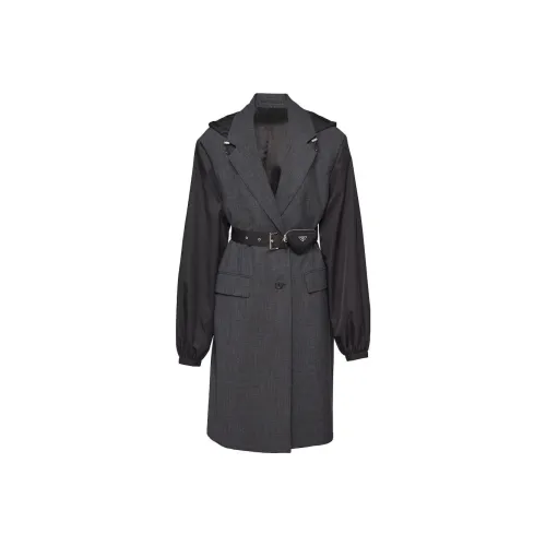 PRADA Темно-сланцево-серые Женские Куртки