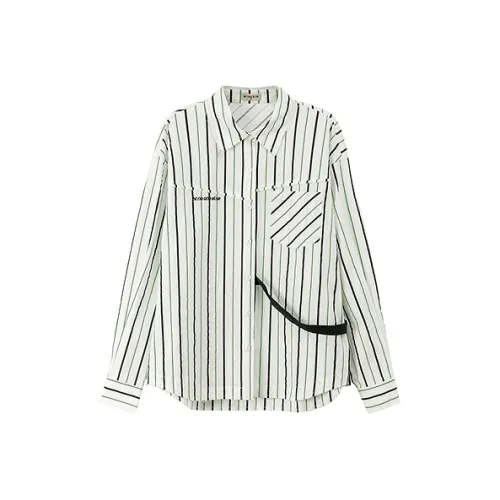 NO ONE ELSE Рубашка Женская Зеленый Полосы Узор