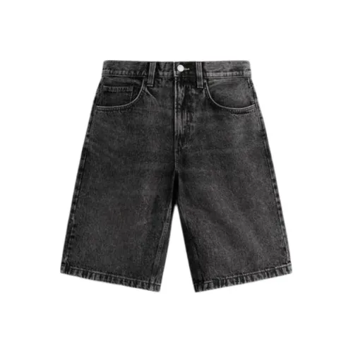 ZARA Угольные мужские джинсовые шорты
