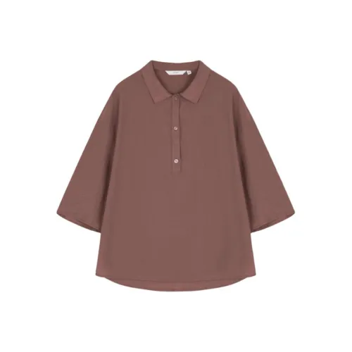 IHIMI Коричнево-красные Женские Рубашки