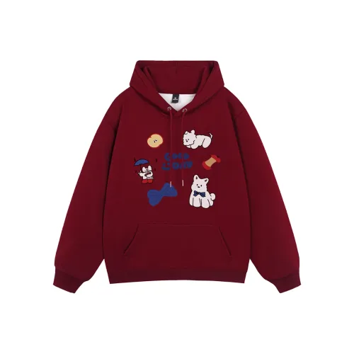 ZUOLANGGENU Толстовка Унисекс Бордовый