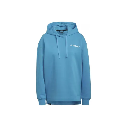 Adidas W TX LOGO HOODY Свитшот Женский Синий