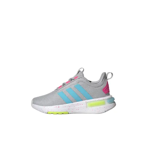 Adidas Racer TR23 Противоскользящие Устойчивые к истиранию Низкие Беговые кроссовки Серые Детские