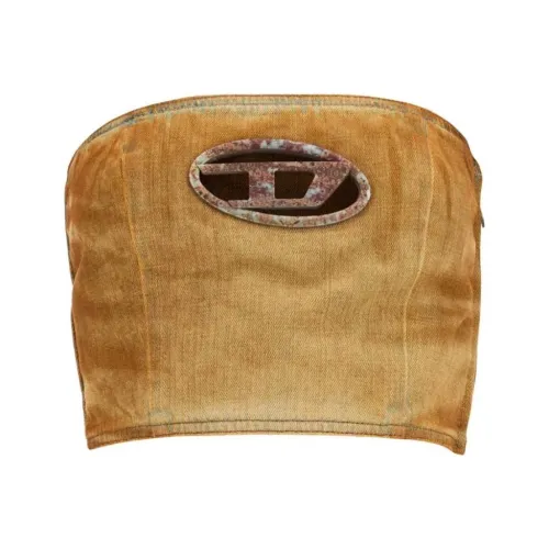 DIESEL Без бретелей Топ Женский Коричневый